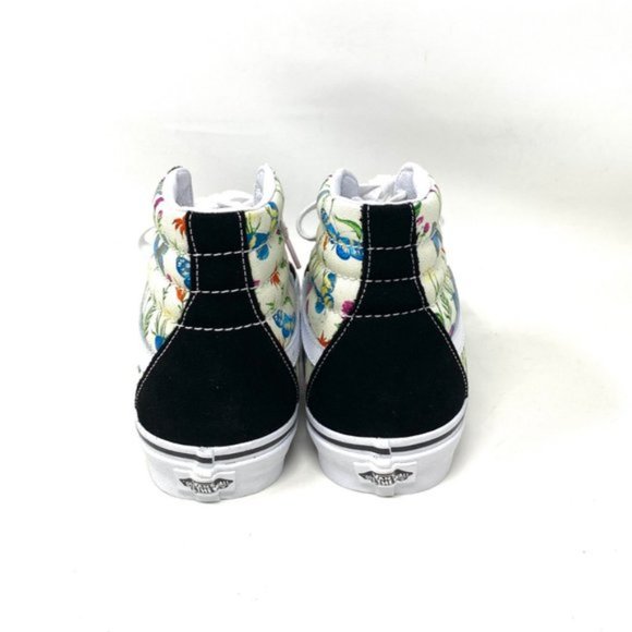 💖MEGA SALE💖VANS SK8-HI  Men Butterfly Floral Black White Canvas  VN0A5HXVUC0 - Picture 4 of 10